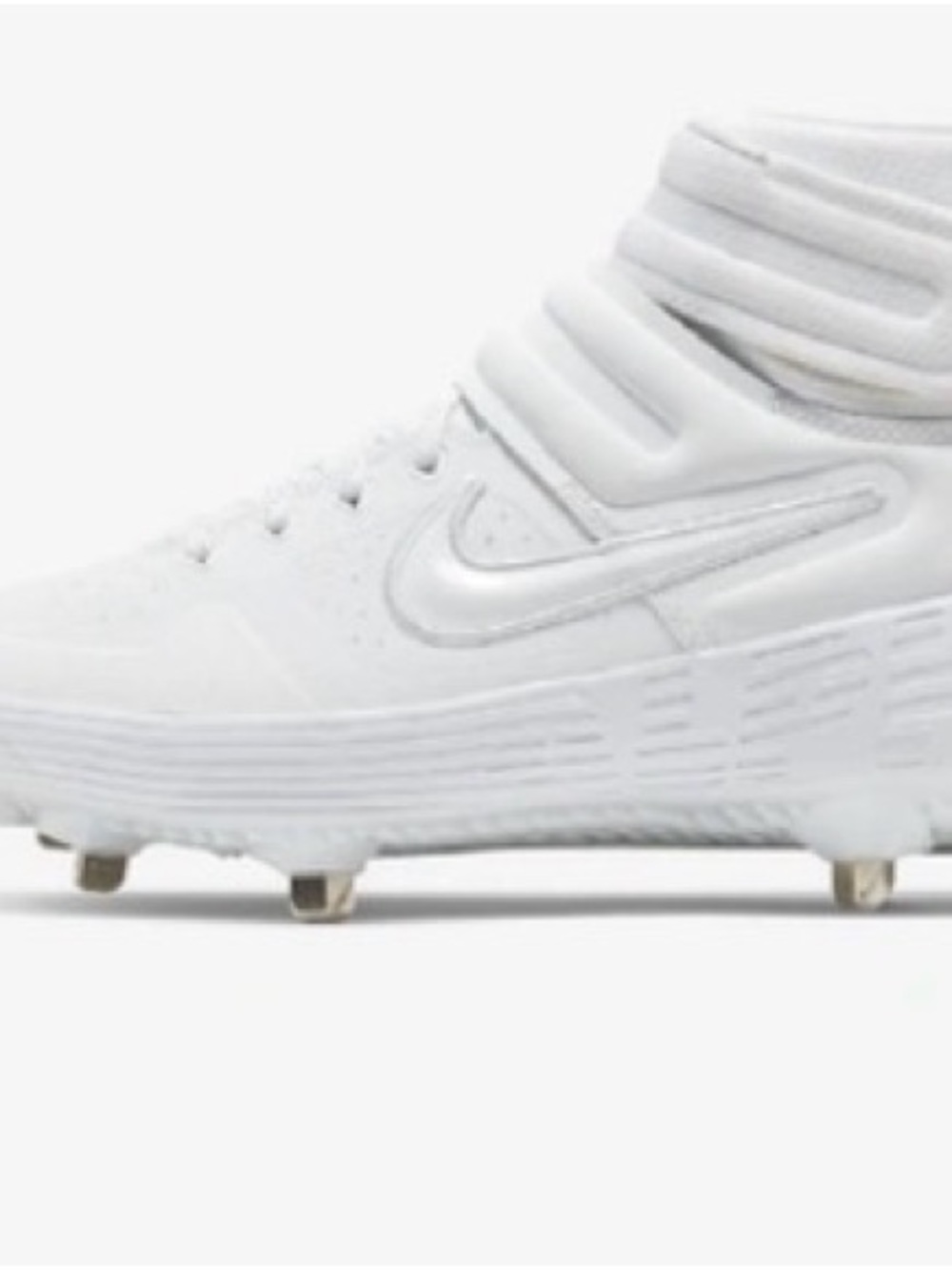 Nike ALPHA HUARACHE ELITE 2 MID MEN'S BASEBALL CLEAT IN WHITE